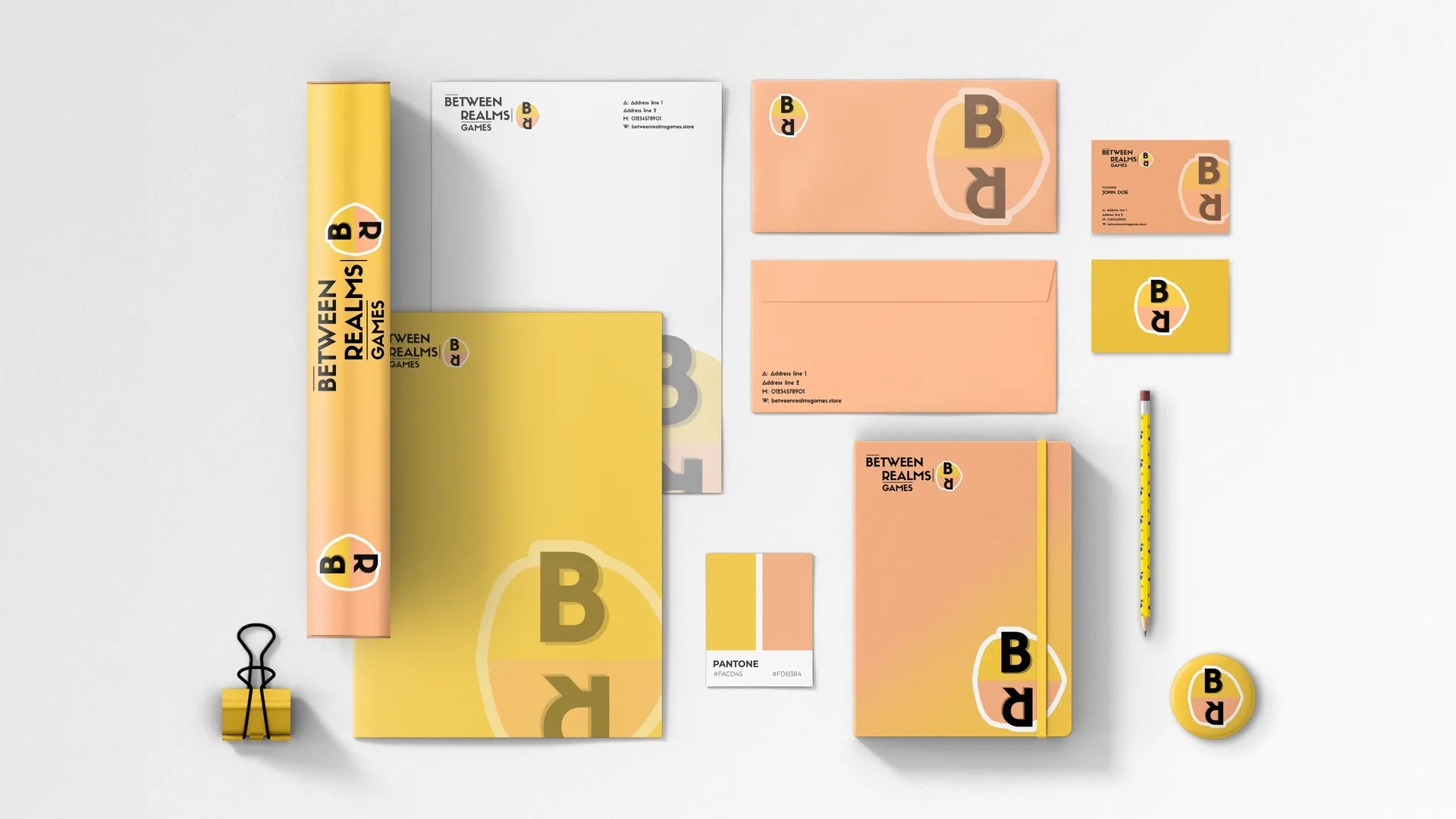 board game publisher stationery mockup image