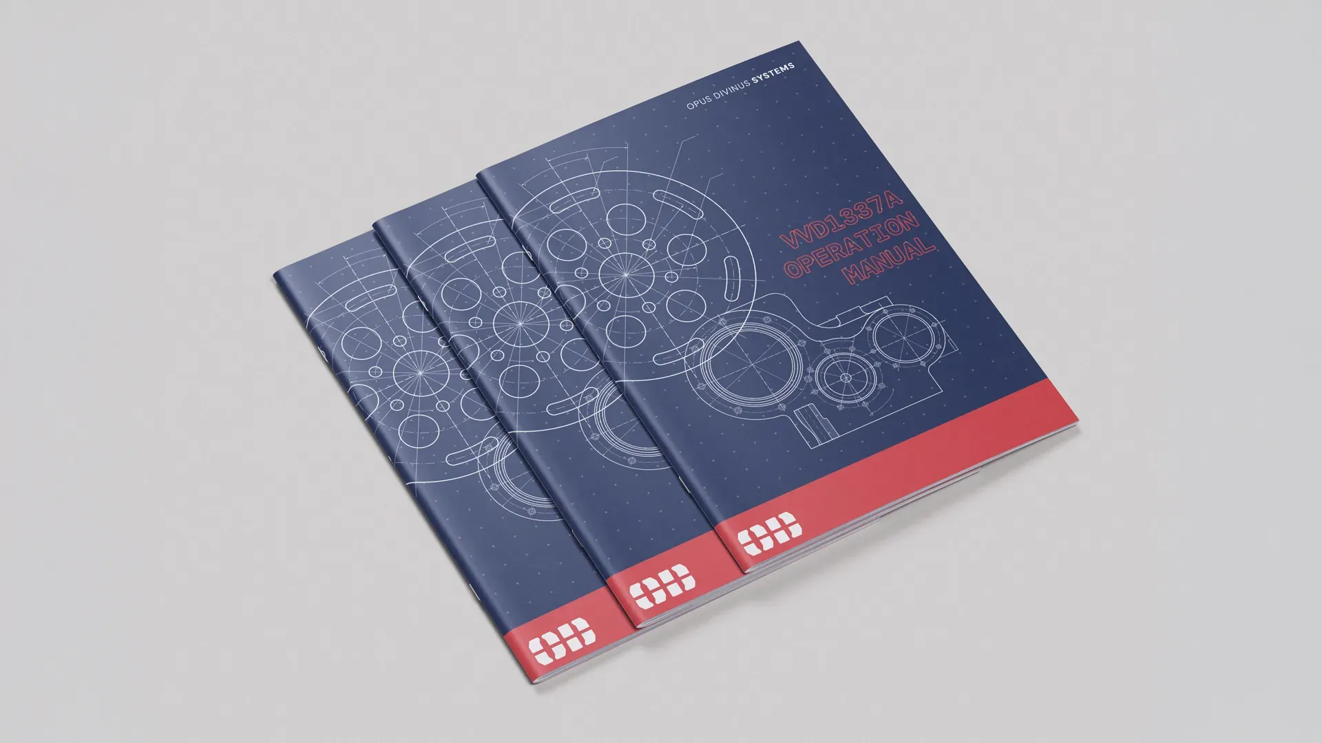 Staple-bound book mockup