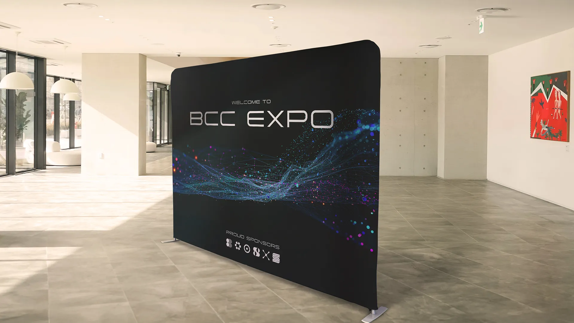 Exhibition design mockup