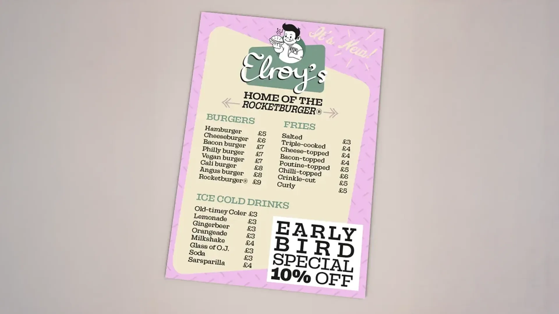 Restaurant menu design