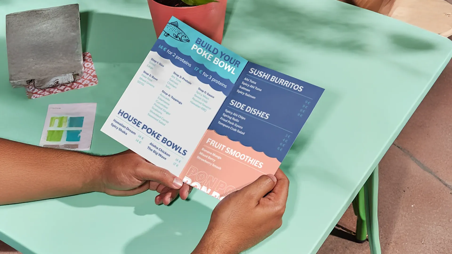 Restaurant menu mockup