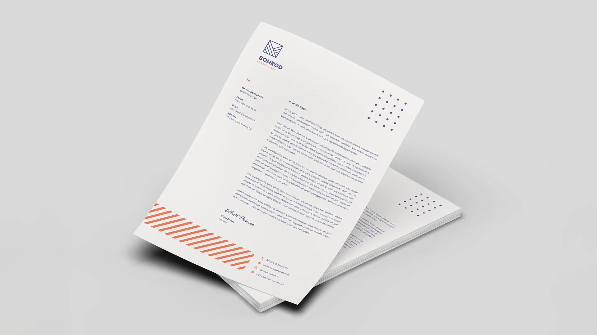 Stationery design mockup